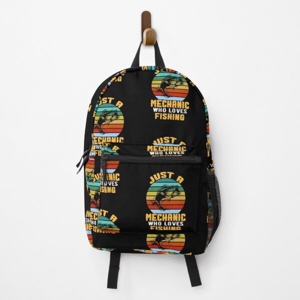 Item preview, Hooked on Fishing: Just a Mechanic's Passion, just a mechanic who loves fishing designed and sold by RedArtsDesign.