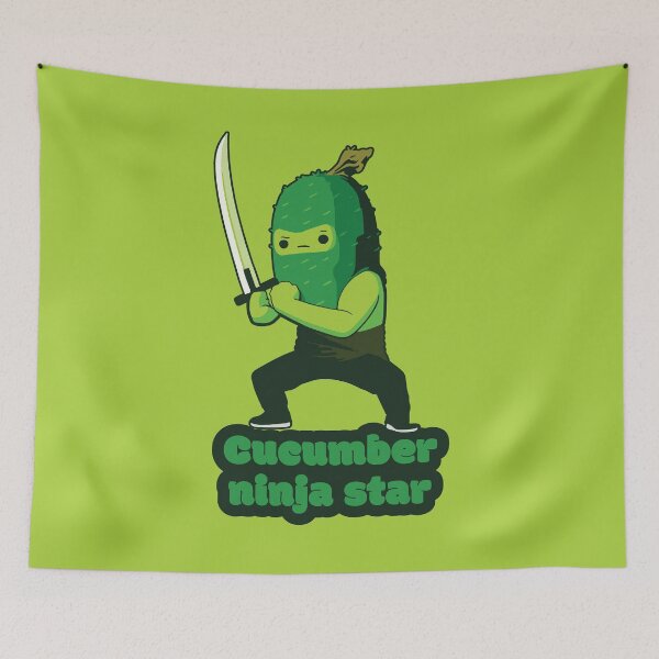 Item preview, Cucumber ninja star - Ninja Cucumber  designed and sold by RoboRaphael.