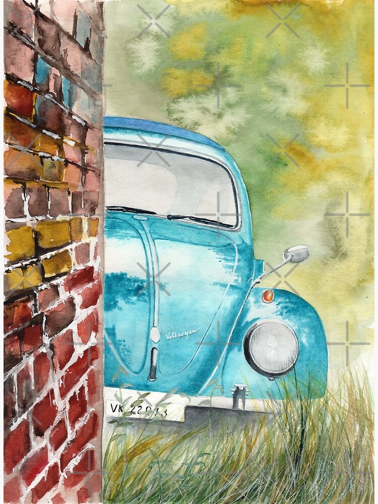 Télécharger Peinture à l'aquarelle vintage d'une vieille voiture