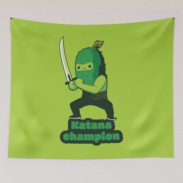 Item preview, Katana champion - Ninja Cucumber  designed and sold by RoboRaphael.