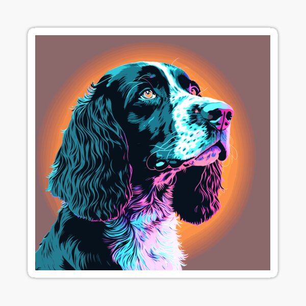 Springer Spaniel (Vector effect) Sticker