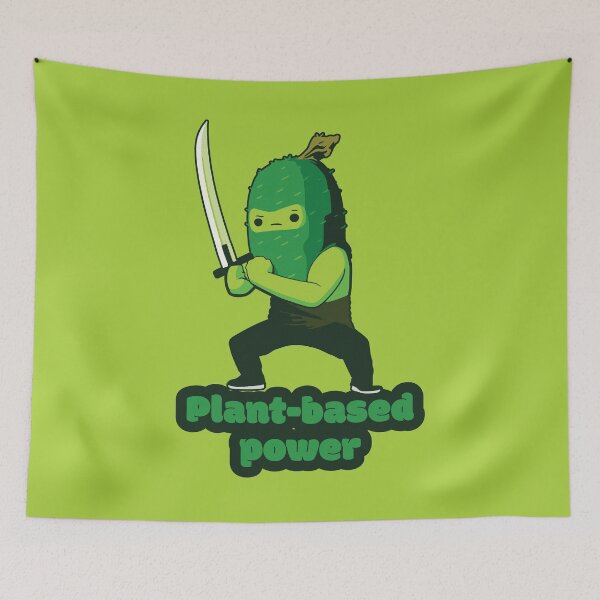 Item preview, Plant-based power - Ninja Cucumber  designed and sold by RoboRaphael.