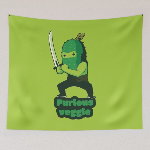 Item preview, Furious veggie - Ninja Cucumber  designed and sold by RoboRaphael.