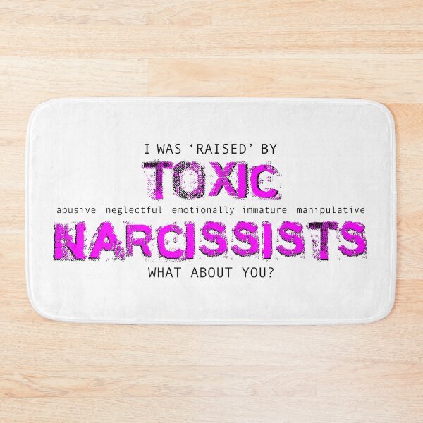Item preview, RAISED by TOXIC abusive neglectful emotionally immature manipulative NARCISSISTS - Sarcastic Trauma - Funny mental health PINK designed and sold by originalsusie.