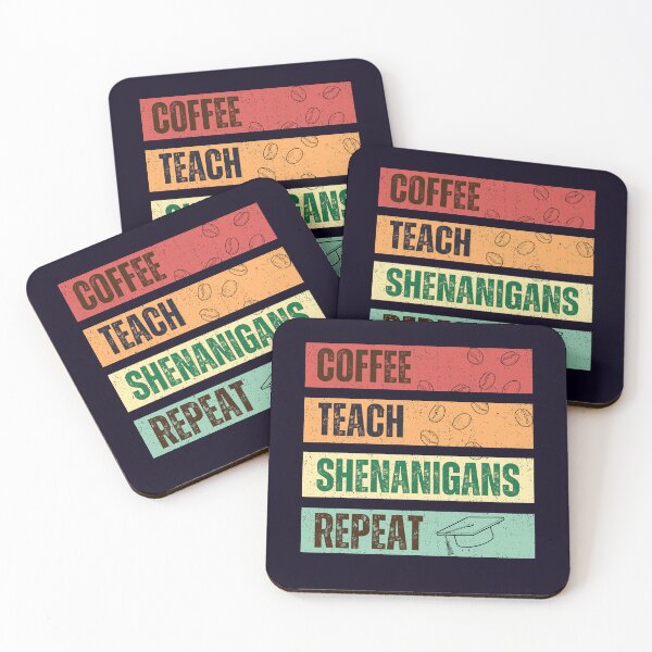 Item preview, Coffee Teach Shenanigans Repeat Retro designed and sold by ZingAndPep.