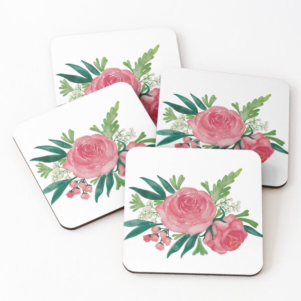 Aperçu de l'œuvre Illustration aquarelle de corsage rose rouge créée et vendue par Anggiena.