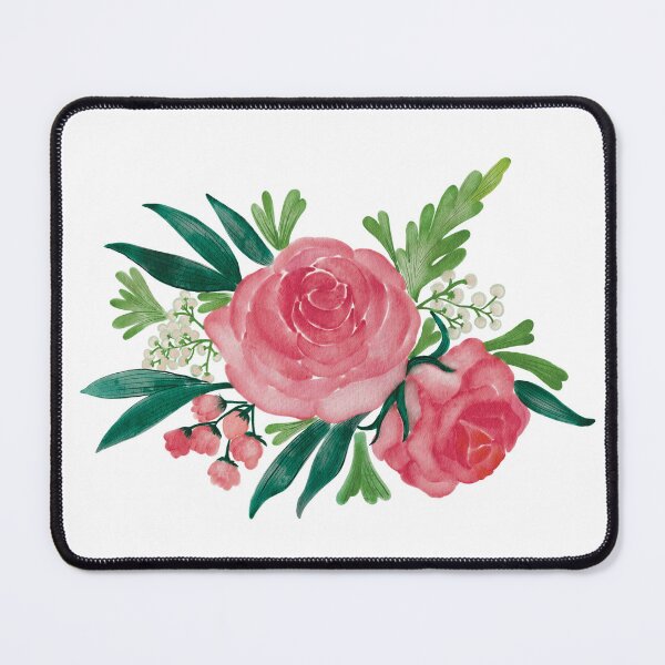 Item preview, Red rose corsage watercolor illustration designed and sold by Anggiena.