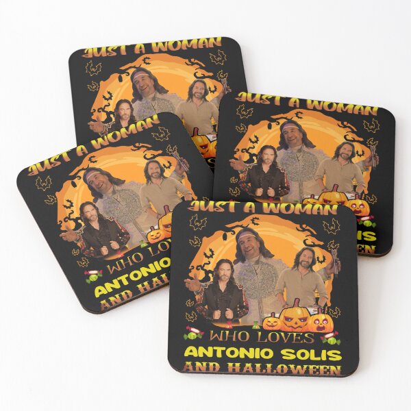 Item preview, Just A Woman Who Loves Antonio Solis And Halloween designed and sold by KristineFisher.