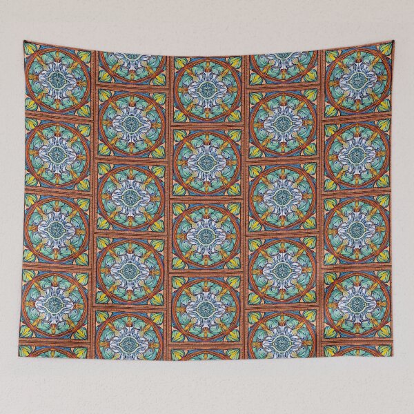 Item preview, Floral Tile Pattern designed and sold by pinkal.