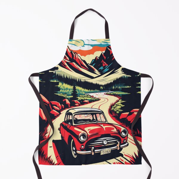 Item preview, Red Car Driving With Mountains designed and sold by Scraponzo.