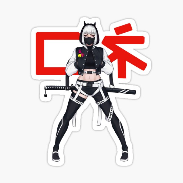 Item preview, Vaporwave Samurai Girl Cyberpunk Urban Style designed and sold by OWLvision33.
