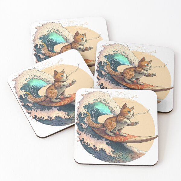 Item preview, Surfer Cat designed and sold by Goroudesign.
