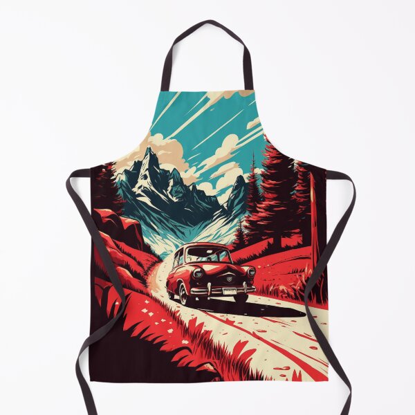 Item preview, Vintage Red Car Driving Through Nature designed and sold by Scraponzo.
