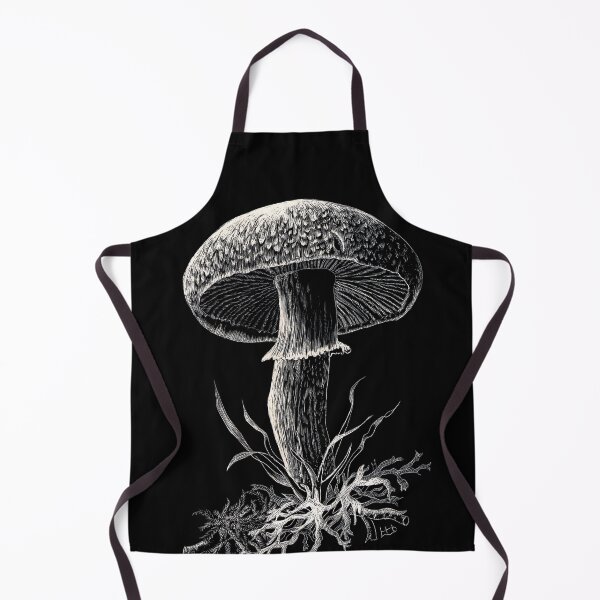 Item preview, Agaricus macrosporus mushroom (scraperboard) designed and sold by Painting By Nature.