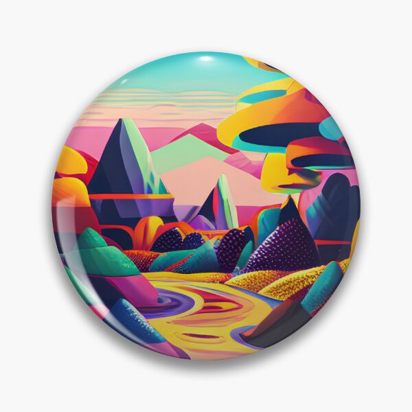Item preview, Psychedelic Canyon: A Vibrant Popart Landscape Print designed and sold by DigitalByEb.