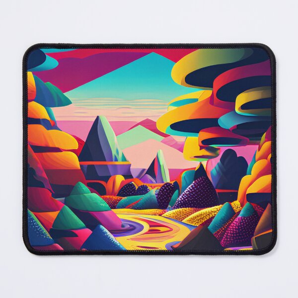 Item preview, Psychedelic Canyon: A Vibrant Popart Landscape Print designed and sold by DigitalByEb.