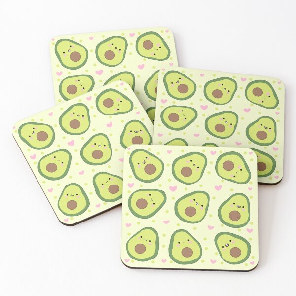 Item preview, Kawaii avocado pattern  designed and sold by Yarafantasyart.