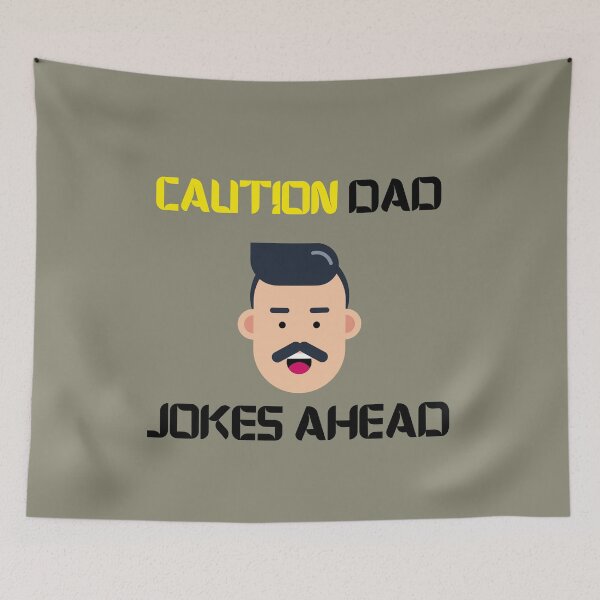 Item preview, Copy of Caution Dad jokes ahead cartoon style designed and sold by Cheeeeky.