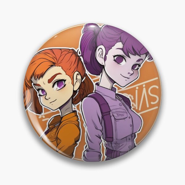 Item preview, Dynamic Duo: Cool Cartoon Girls designed and sold by SML(Smiling Cool) PinkBubble.