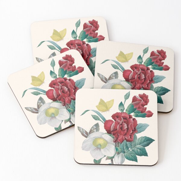Item preview, Ellebore et Oeillet | Hellebore and Dianthus | Pierre-Joseph Redouté  designed and sold by LaMadeleine.