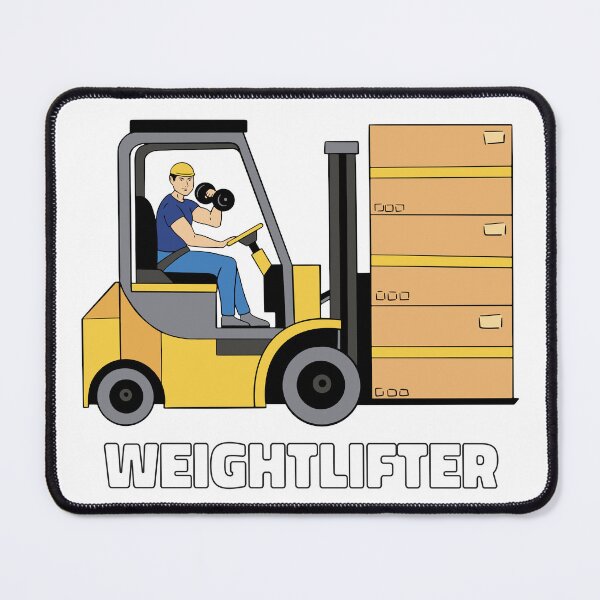 Item preview, Funny Forklift Worker Weightlifting Art designed and sold by MrEddie10.