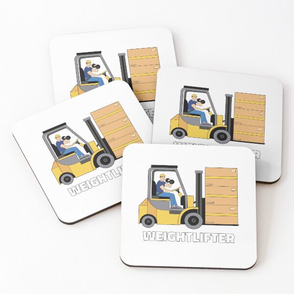 Item preview, Funny Forklift Worker Weightlifting Art designed and sold by MrEddie10.