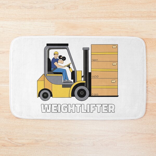 Item preview, Funny Forklift Worker Weightlifting Art designed and sold by MrEddie10.