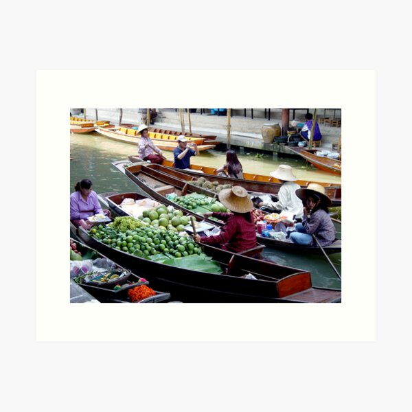 Floating Market Art Print
