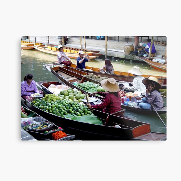 Floating Market Metal Print