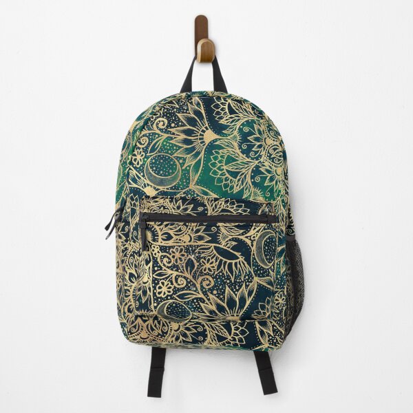 Item preview, Elegant Gold Floral Mandala Green Blue Design designed and sold by NdesignTrend.