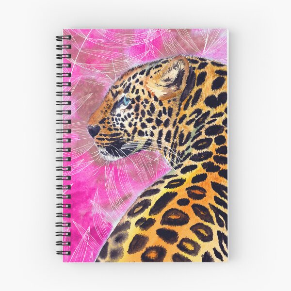 Item preview, Watercolor leopard on the pink background designed and sold by MaryWatercolor.