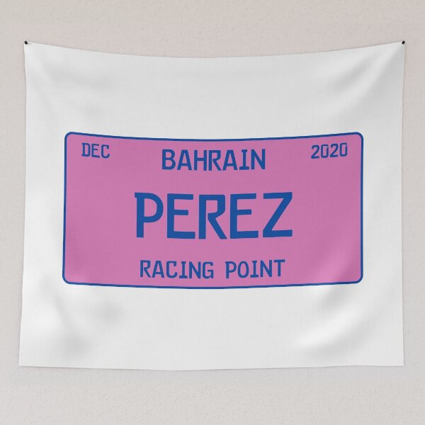 Item preview, Sergio Perez first win license plate white designed and sold by ff1merch ..