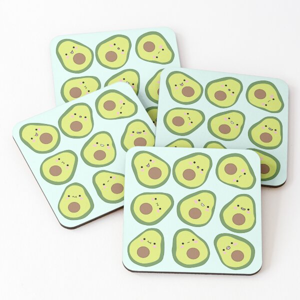 Item preview, Kawaii avocado pattern  designed and sold by Yarafantasyart.