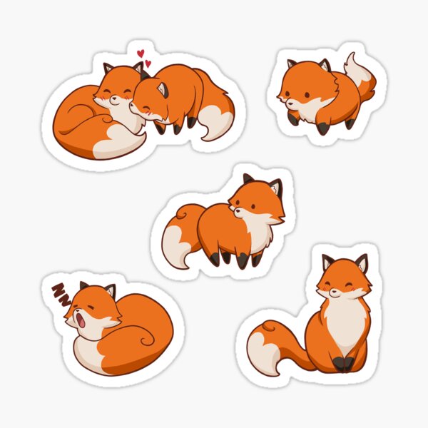 Foxes Stickers for Sale