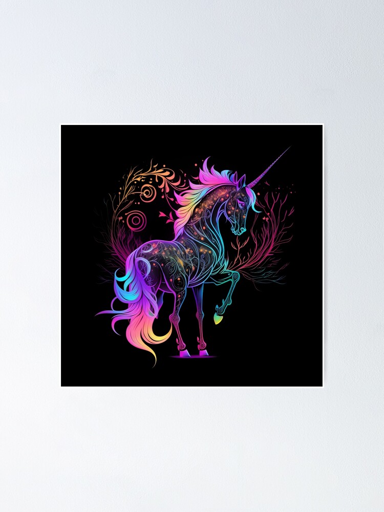 Unicorn Rainbow - Super Wide Giant Coloring Poster (72x24 inches)