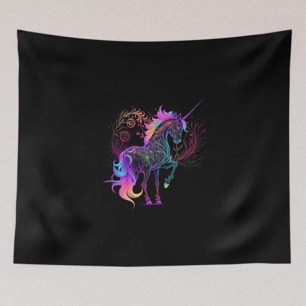 Item preview, A Spectacle of Colors, A Rainbow Unicorn Standing Tall designed and sold by digitaldreamHD.