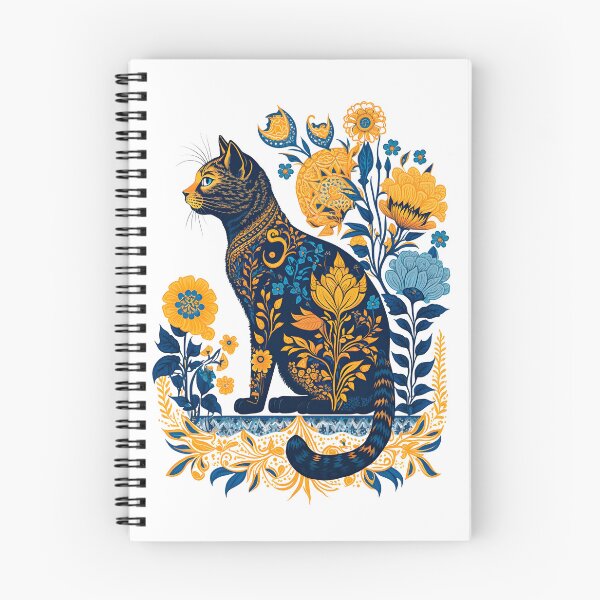 Item preview, Ukraine Cat Cute Floral Vintage Ukrainian Flag & Vyshyvanka designed and sold by SecretDicer.