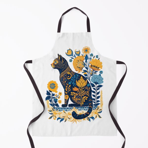 Item preview, Ukraine Cat Cute Floral Vintage Ukrainian Flag & Vyshyvanka designed and sold by SecretDicer.