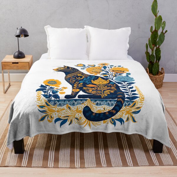 Item preview, Ukraine Cat Cute Floral Vintage Ukrainian Flag & Vyshyvanka designed and sold by SecretDicer.