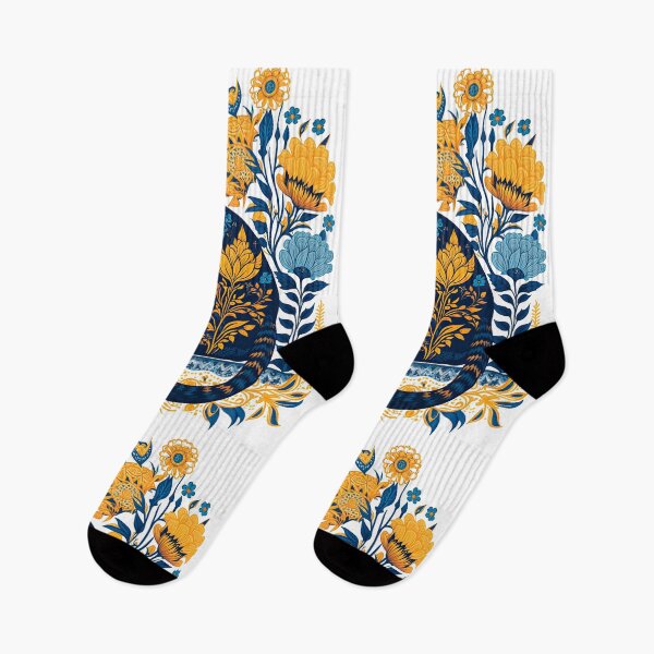 Item preview, Ukraine Cat Cute Floral Vintage Ukrainian Flag & Vyshyvanka designed and sold by SecretDicer.