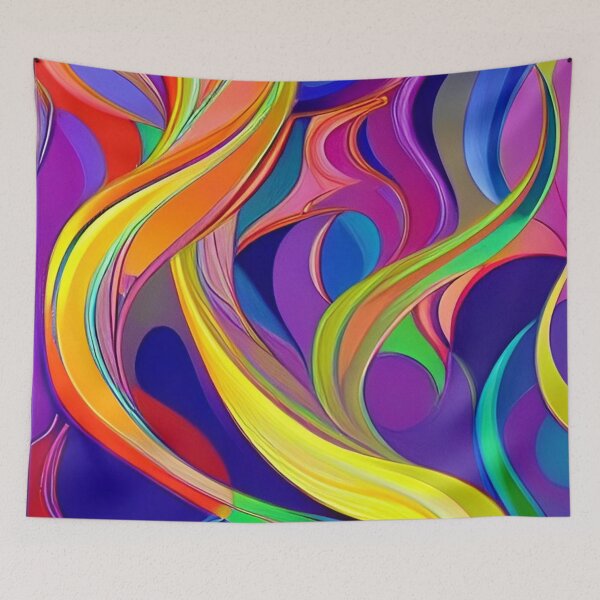 Item preview, Multi-Colored Wavy Abstract Design designed and sold by ArtistsQuest.