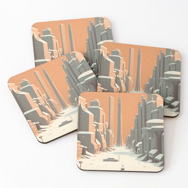 Item preview, City under snow cartoon designed and sold by AgitProPrints.
