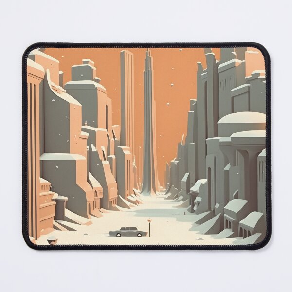 Item preview, City under snow cartoon designed and sold by AgitProPrints.
