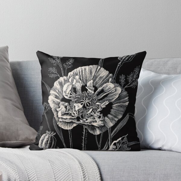Item preview, Opium Poppy (scraperboard) designed and sold by Painting By Nature.