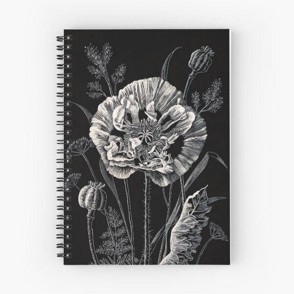 Item preview, Opium Poppy (scraperboard) designed and sold by Painting By Nature.