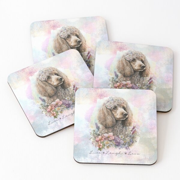 Item preview, Live Laugh Love Boho Spring Poodle designed and sold by Mumzy2many.
