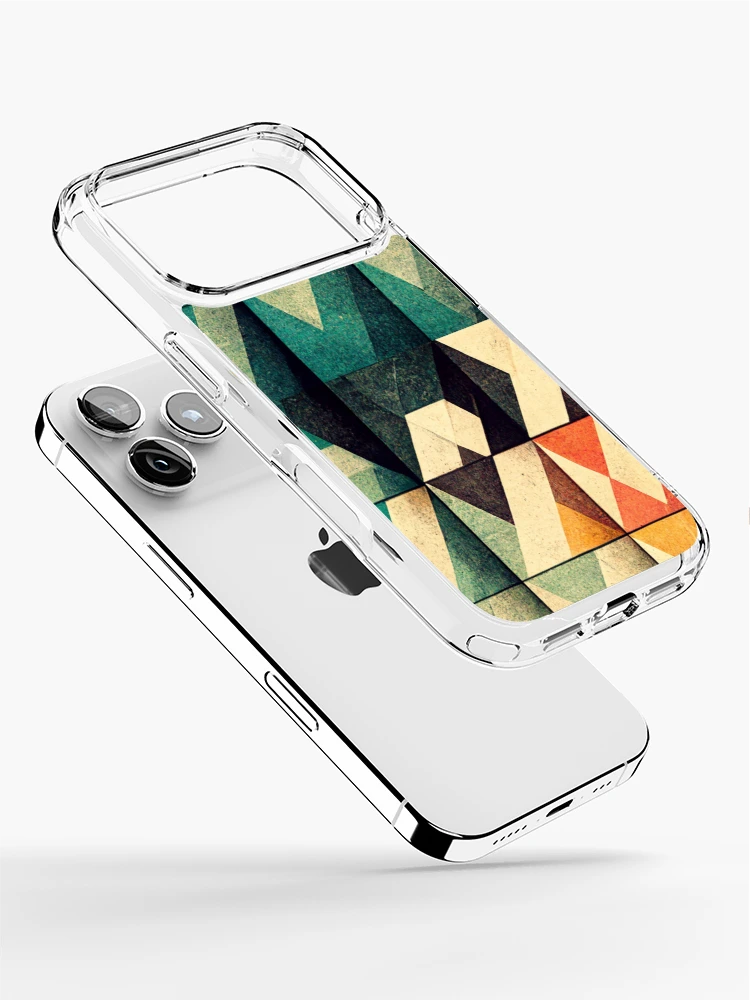 Thumbnail 2 of 5, iPhone Case, Rustic Square Tile Patterns designed and sold by CosyDesign.