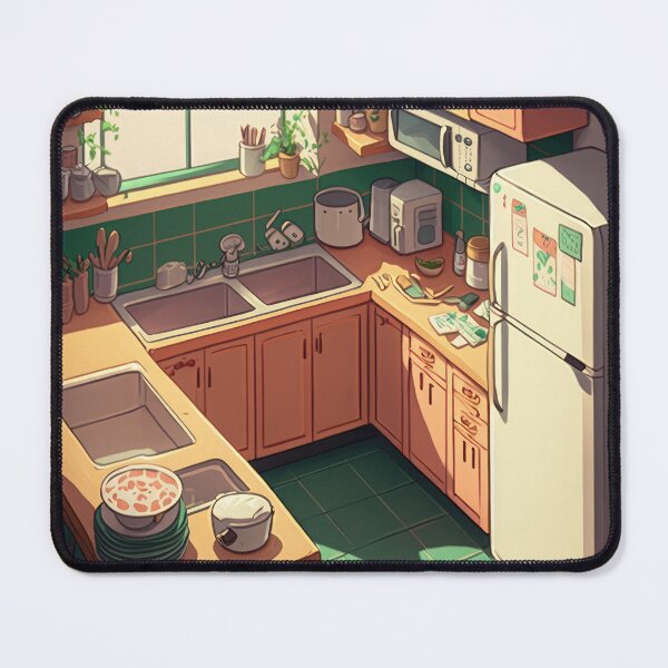 Item preview, cozy kitchen illustration designed and sold by NISATO-ART.