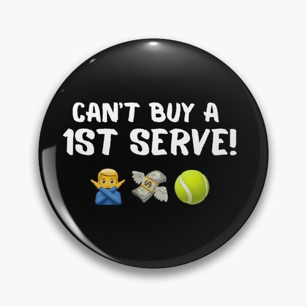 Item preview, Can't Buy A First Serve - Nick Kyrgios Tennis Meme Emoji (Dark) designed and sold by Mr-Pistachio.