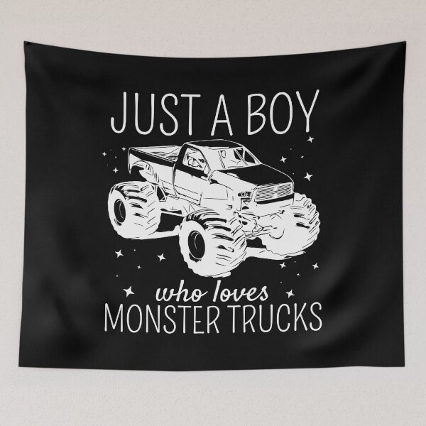 Item preview, Just A Boy Who Loves Monster Trucks designed and sold by cimibaka25.